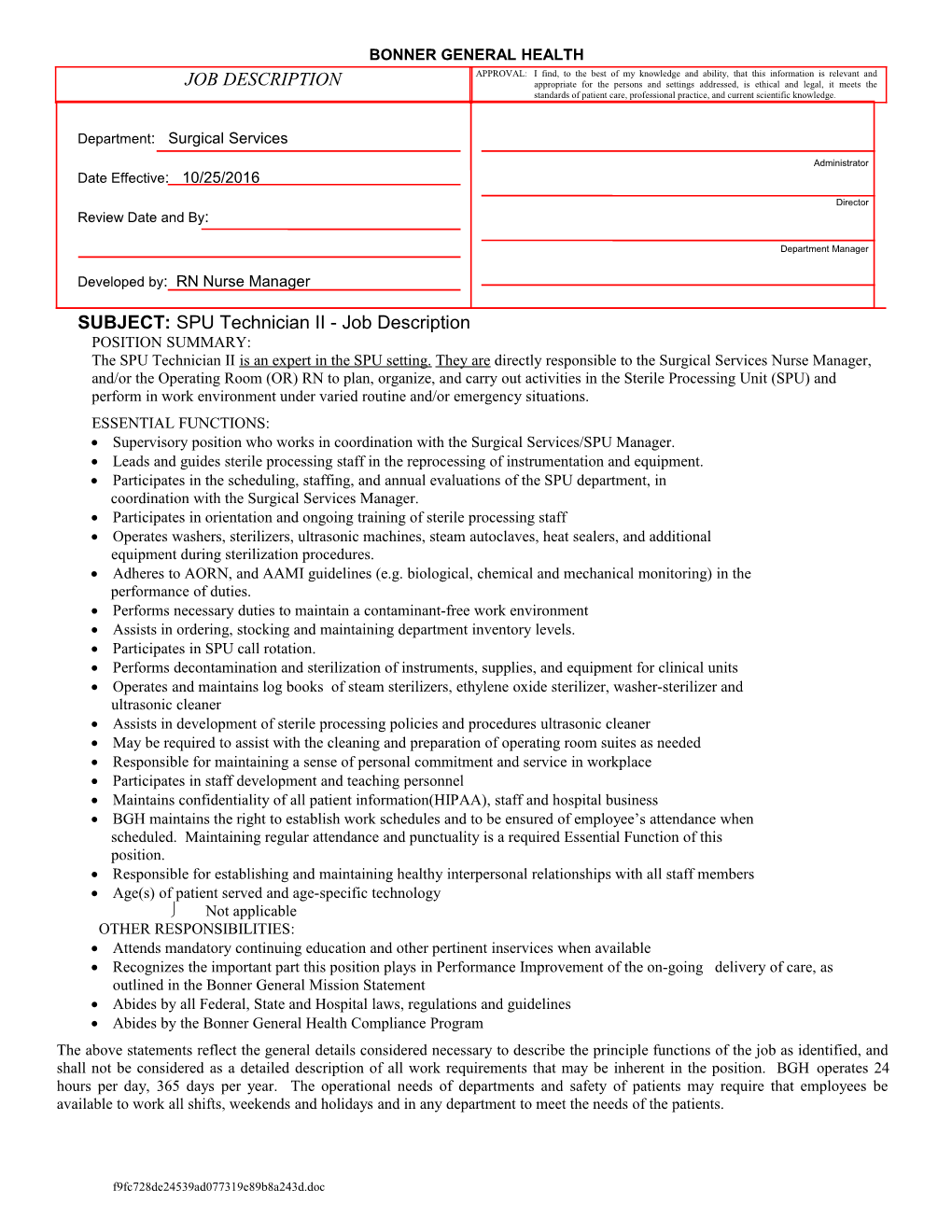 Policy/Procedure Continuation Sheet: Page 3