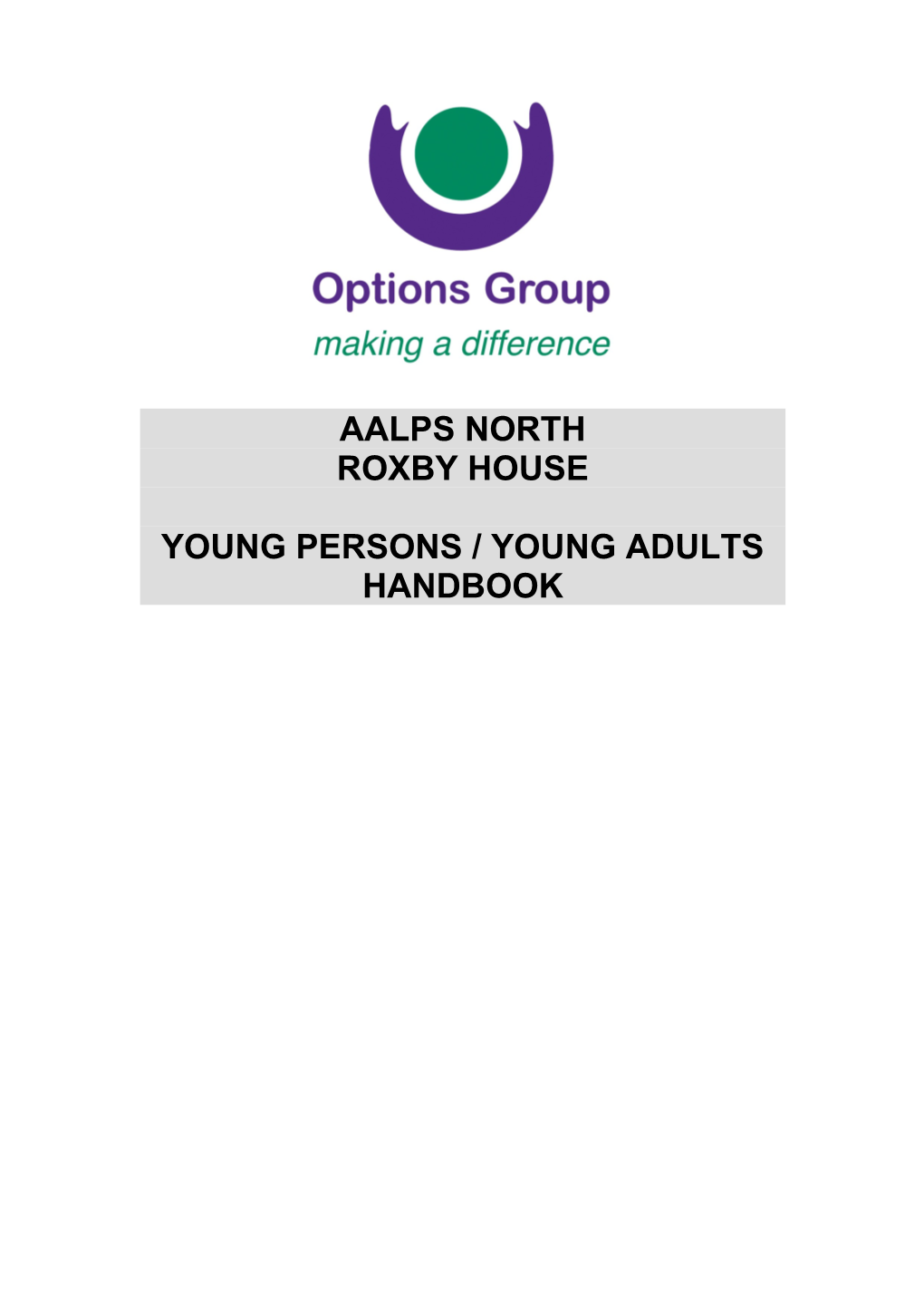 Young Persons / Young Adults Handbook