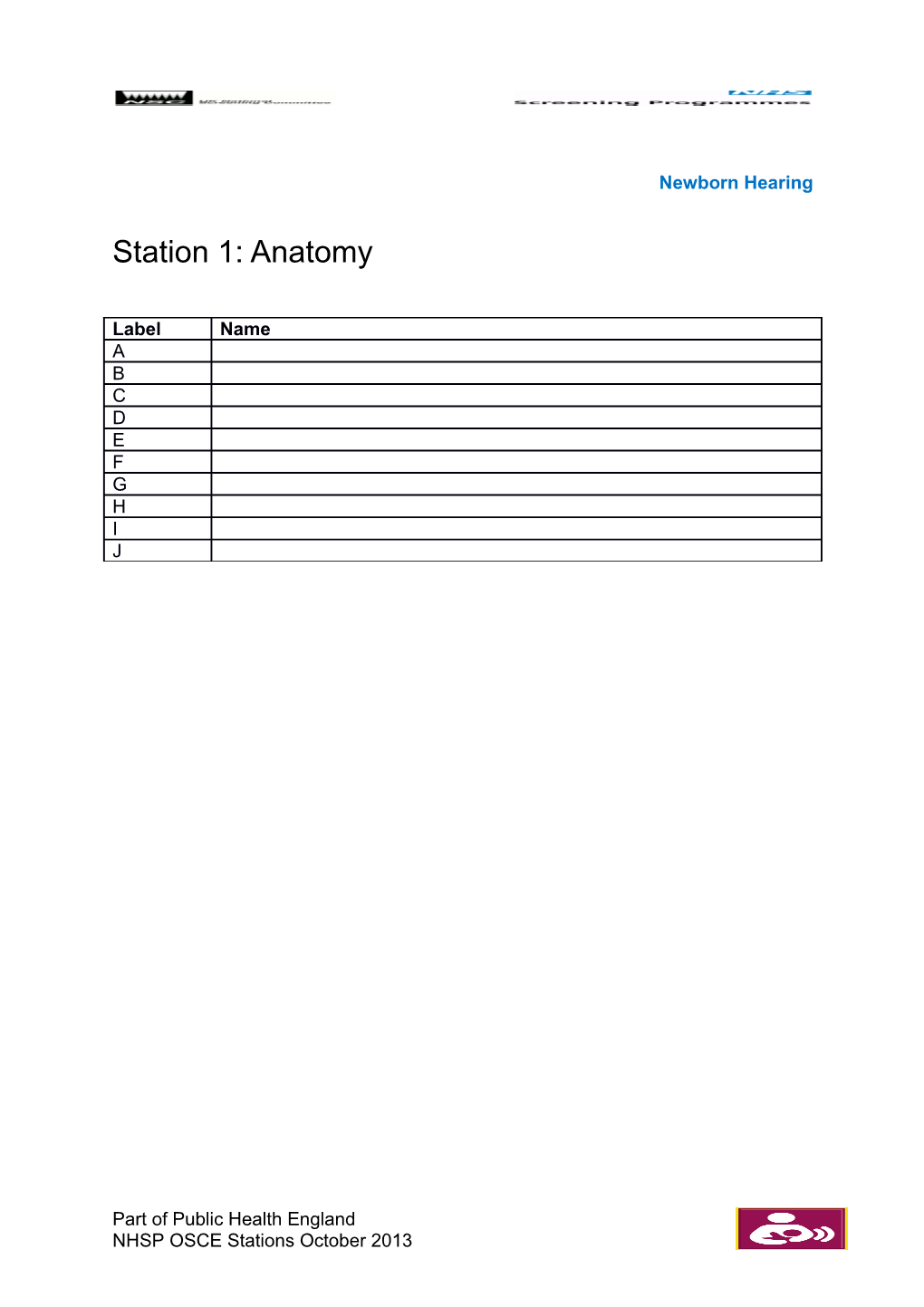 Station 3: AOAE Clinical Skills