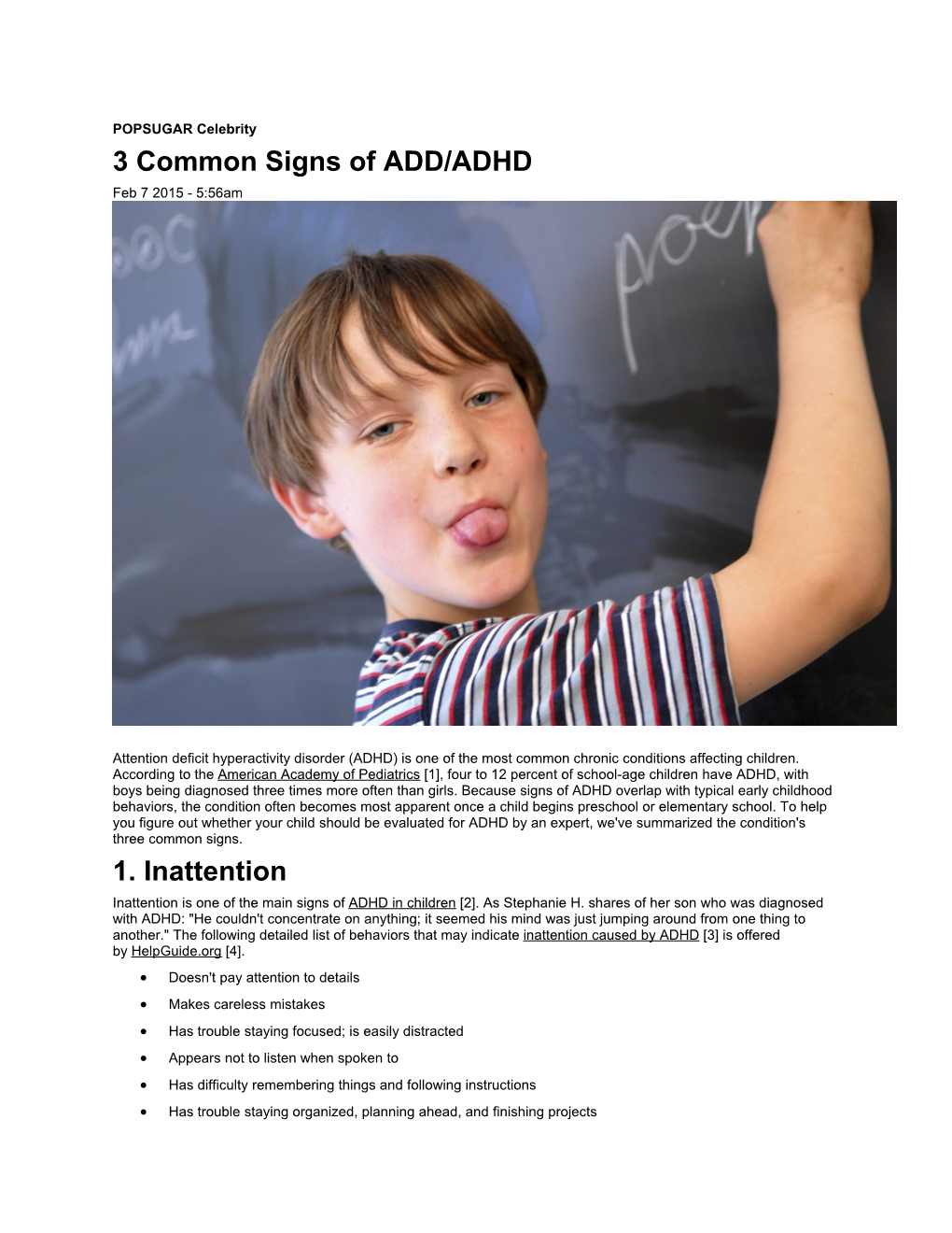 3 Common Signs of ADD/ADHD