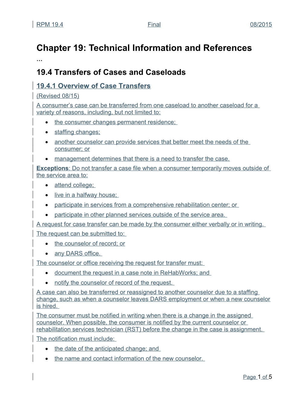 Chapter 19: Technical Information and References