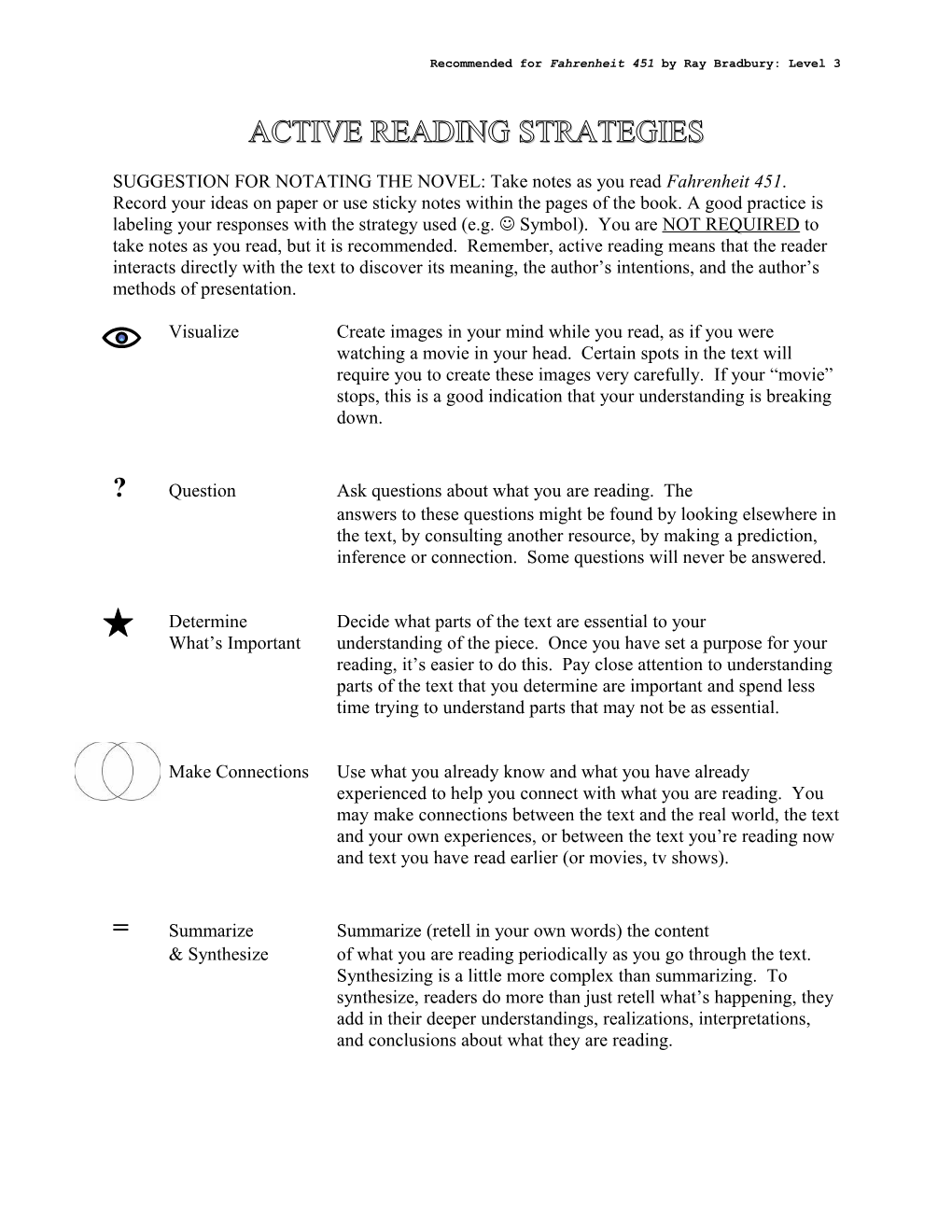 Active Reading Strategies s1