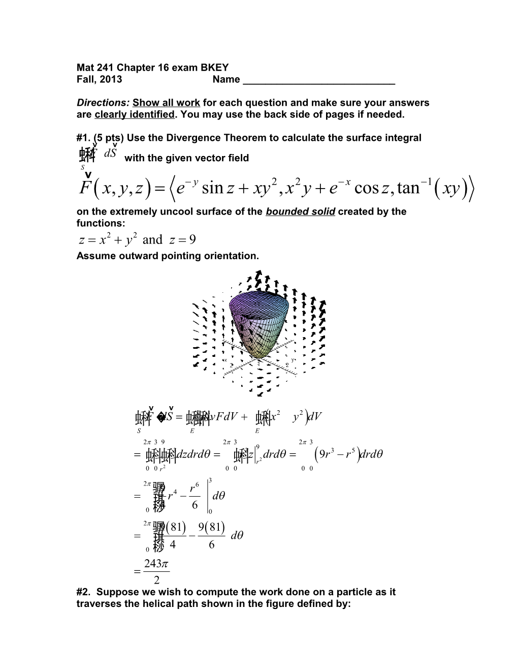 Mat 241 Chapter 16 Exam B