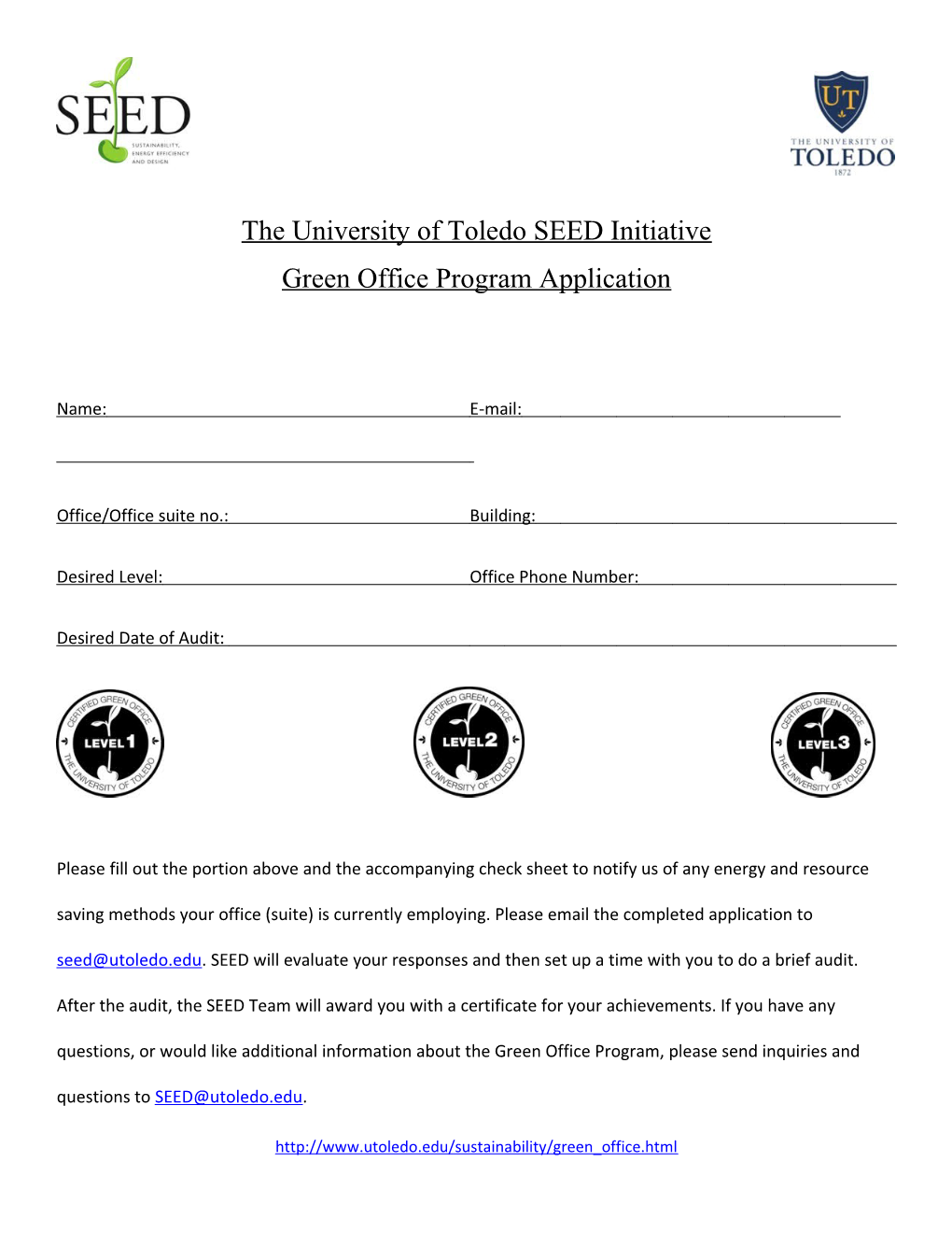 The University of Toledo SEED Initiative