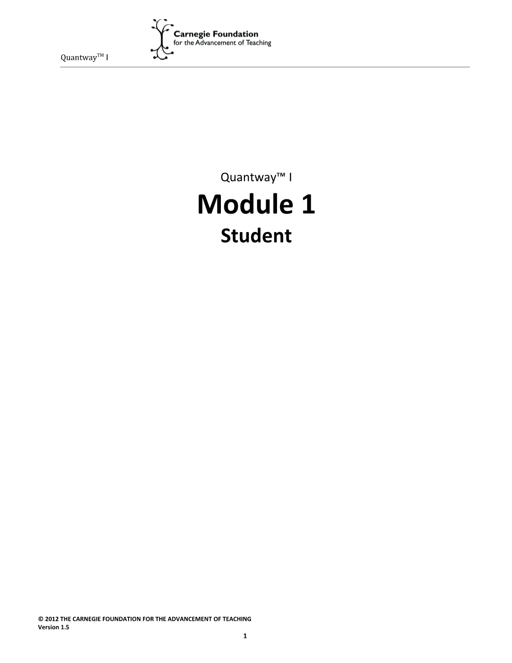 Module 1 Student Textbook