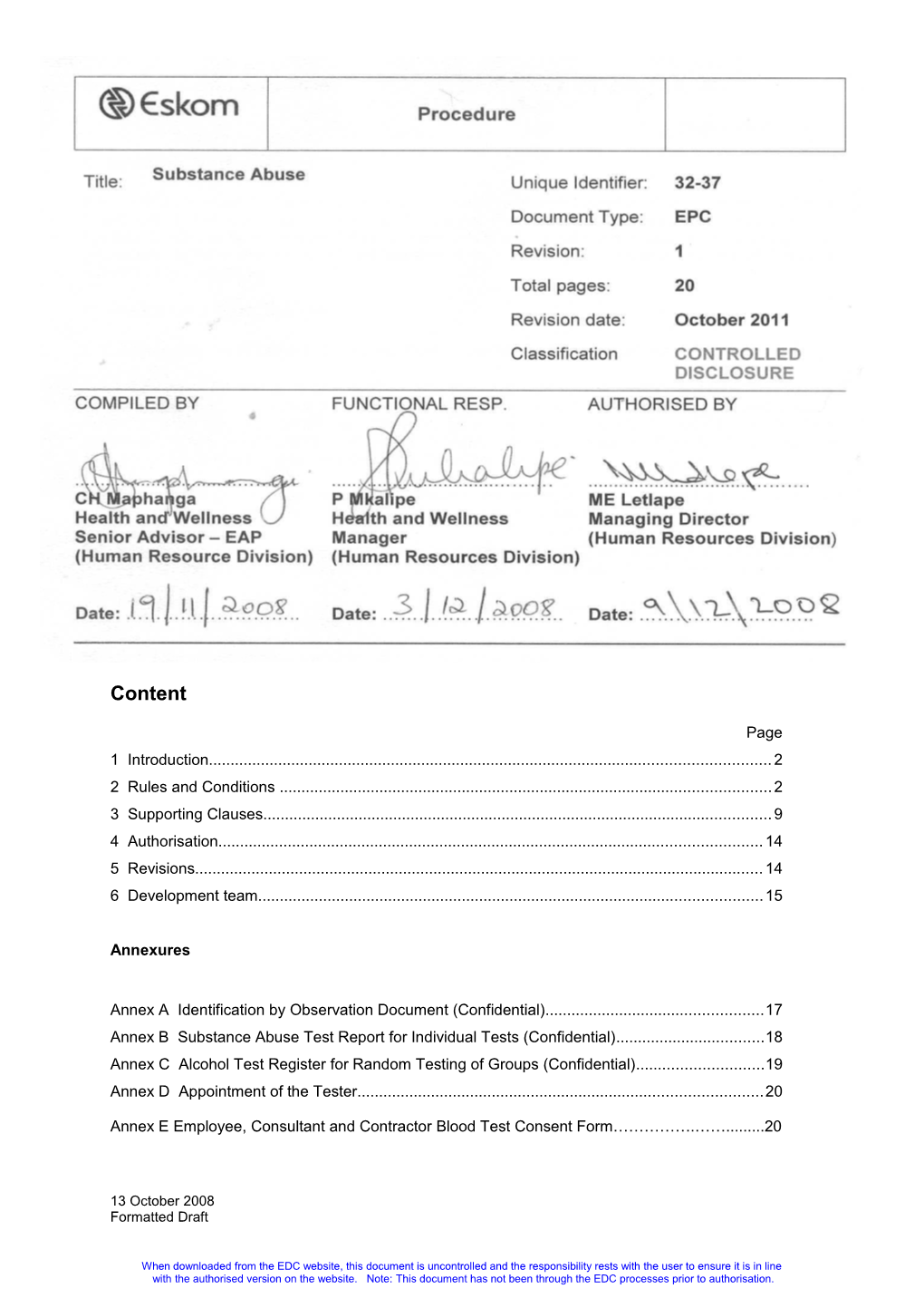 Red Writing: Information About the Content of the Policy s1