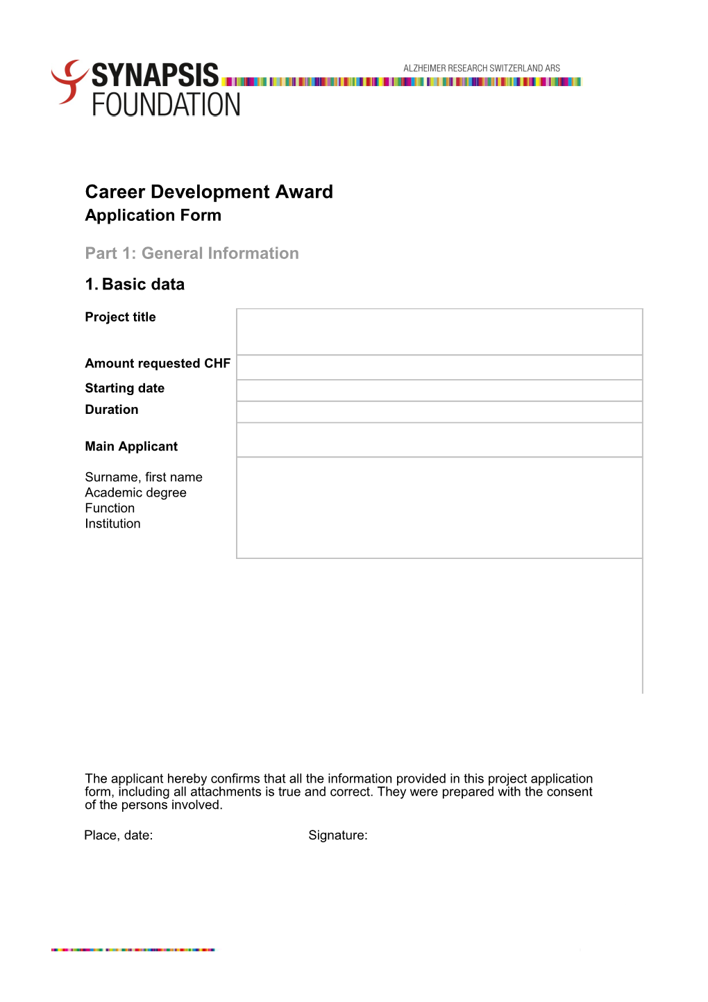 Career Development Award