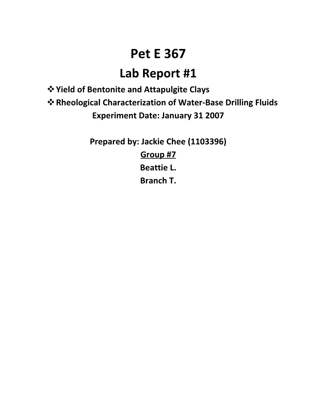 V Yield of Bentonite and Attapulgite Clays