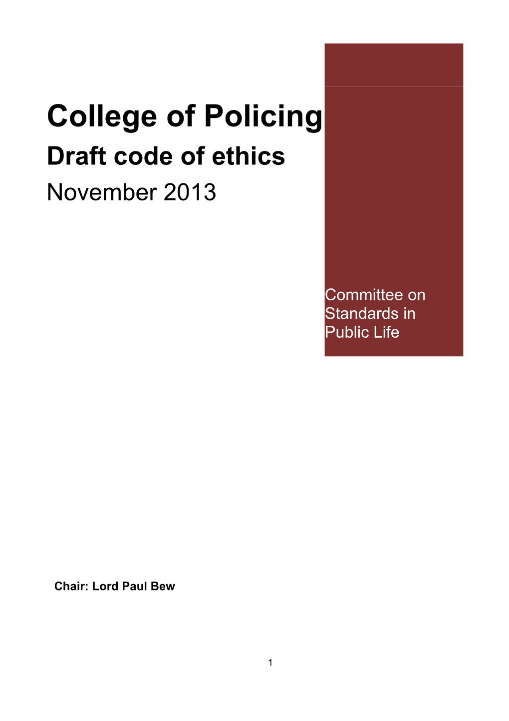 College of Policing