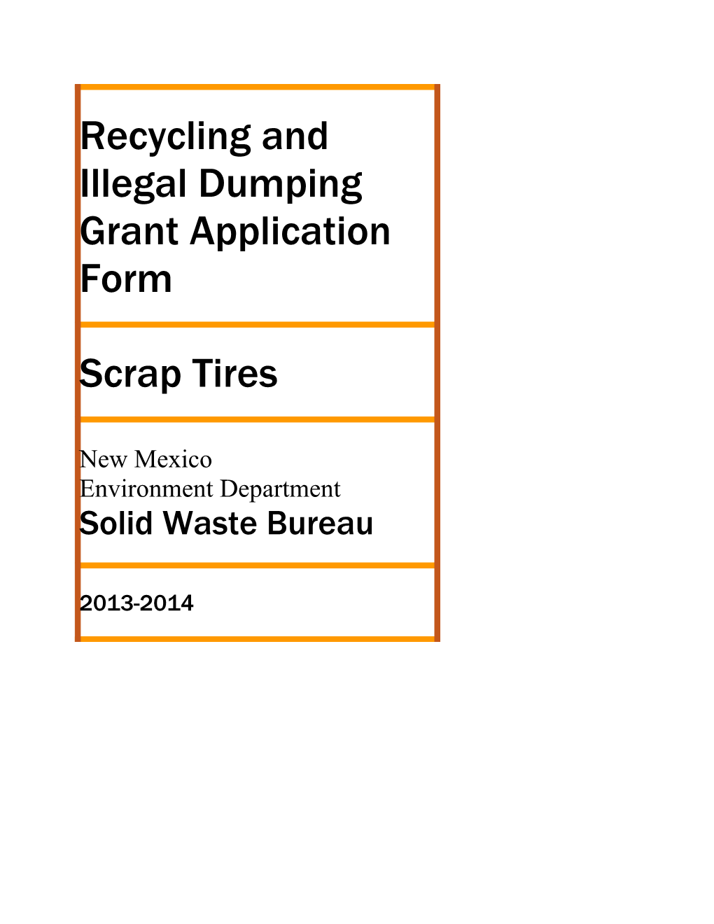 Scrap Tire Grant Application Form 4