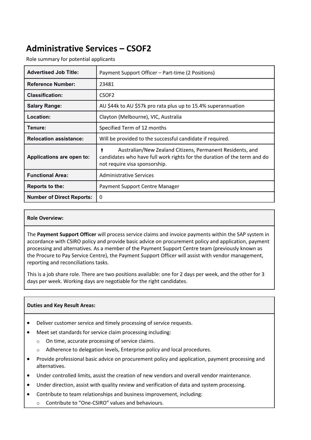 Position Details - Administrative Services - CSOF2 s1