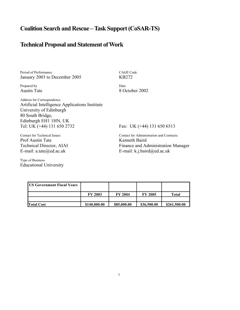 Proposal Preparation Instructions