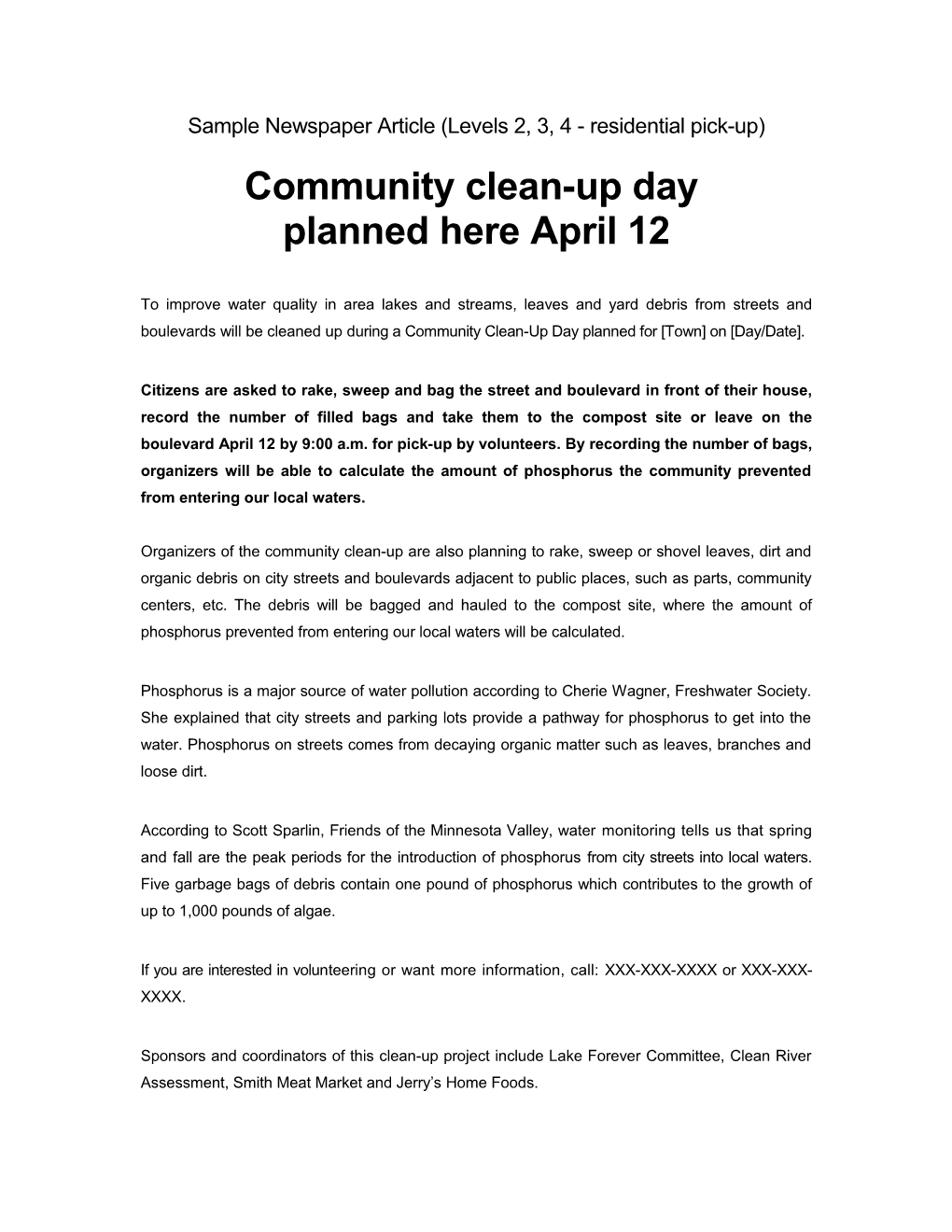 Community Clean-Up Day