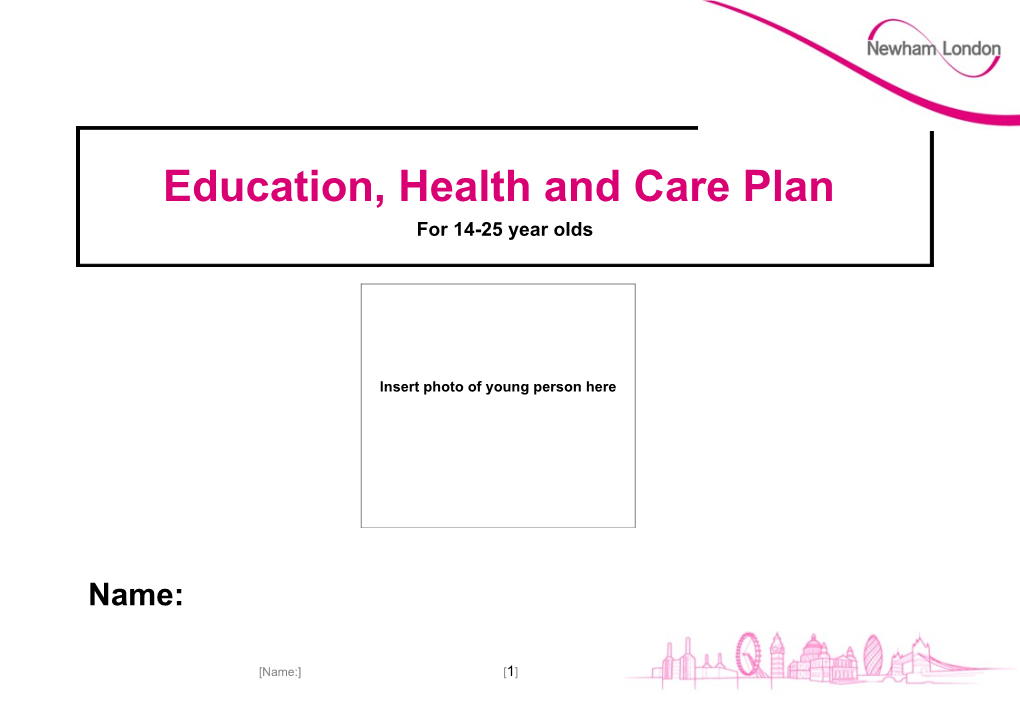 Sample Education, Health and Care Plan - Post 14
