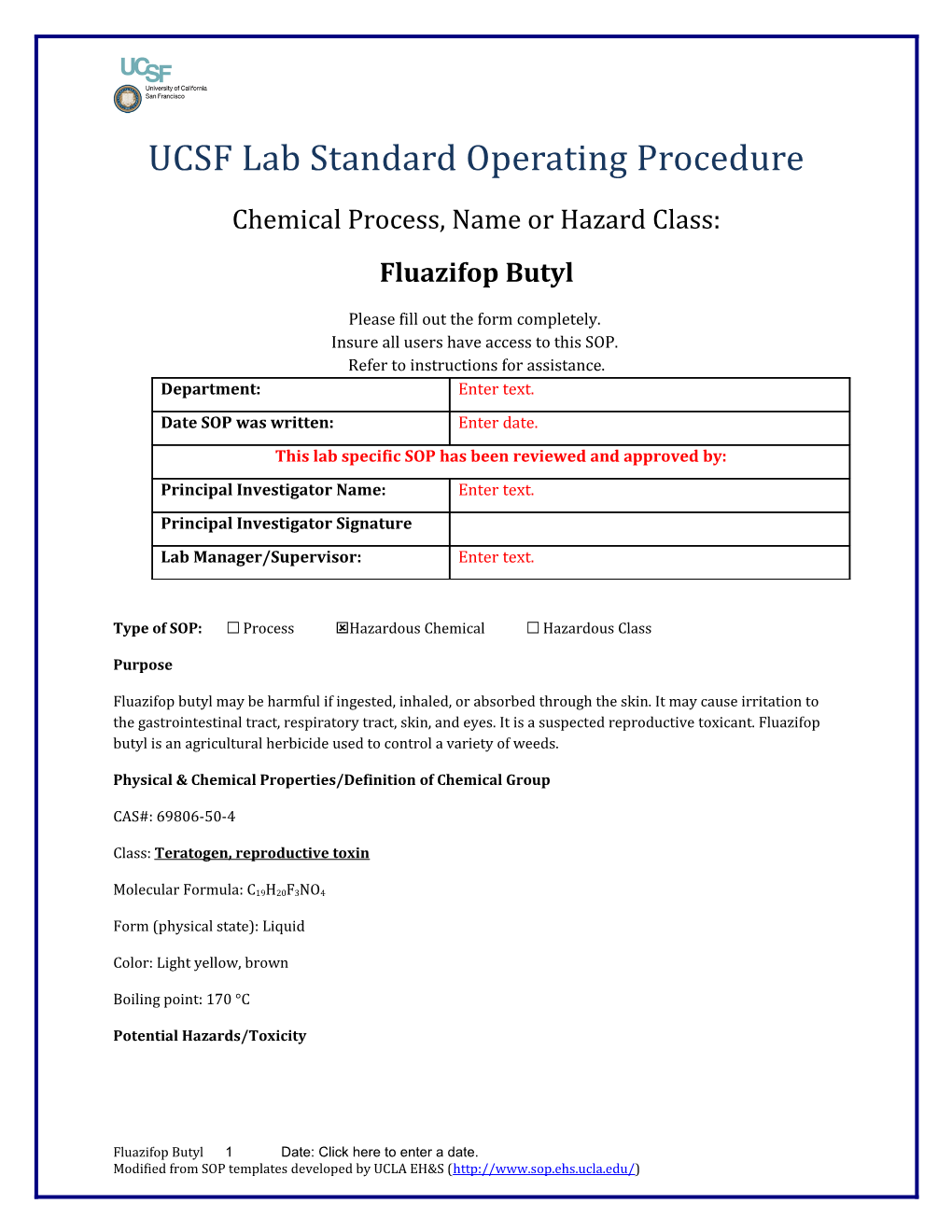 UCSF Lab Standard Operating Procedure s21