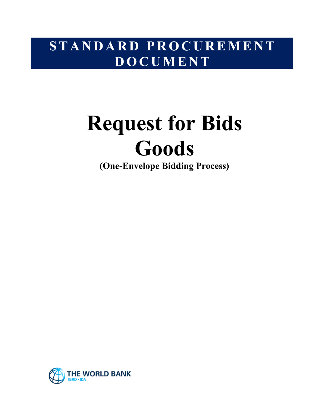 Standard Bidding Documents