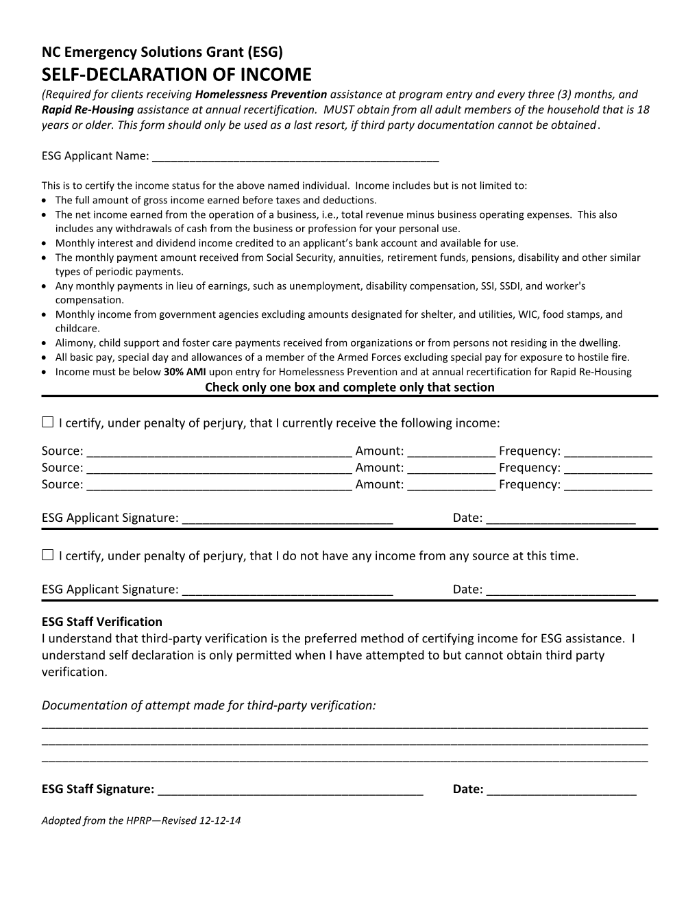 Homeless Certification Form s1