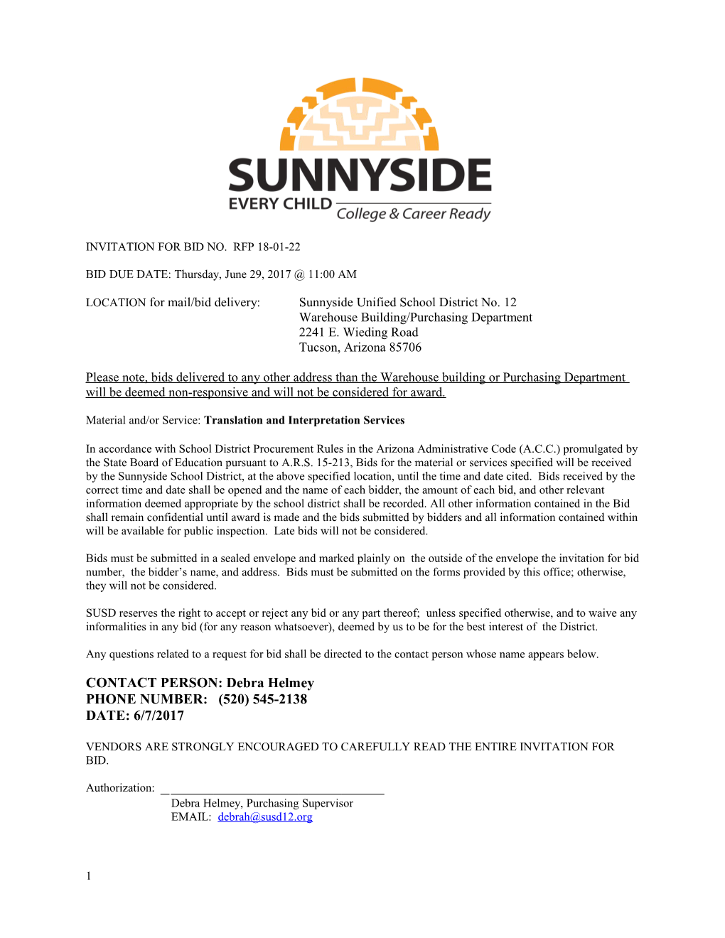 Sunnyside Unified School District No