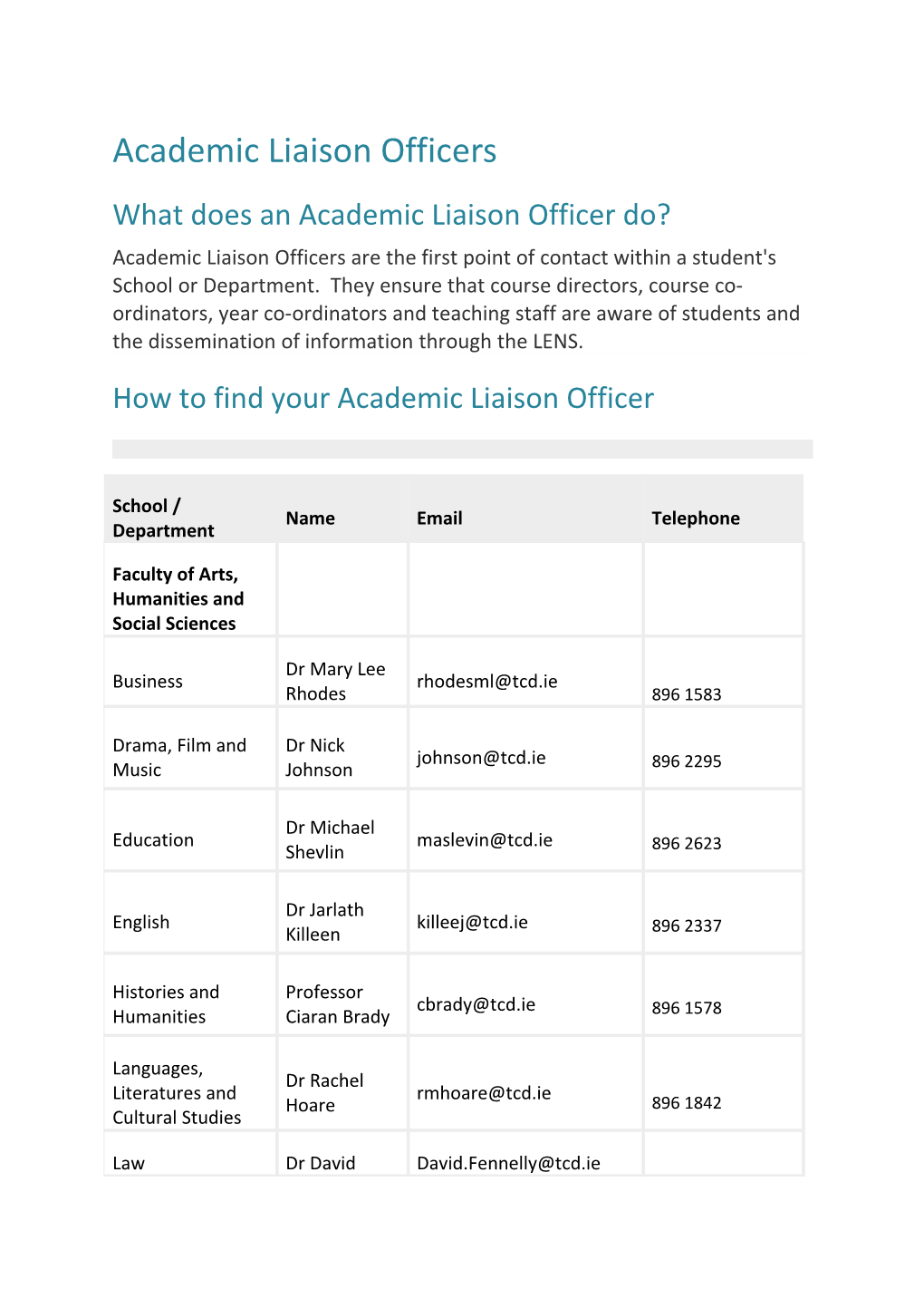 What Does an Academic Liaison Officer Do?