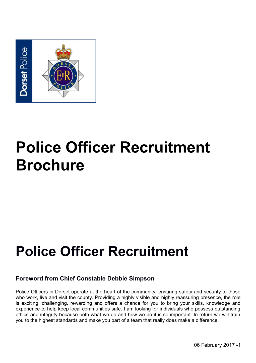 Foreword from Chief Constable Debbie Simpson s1