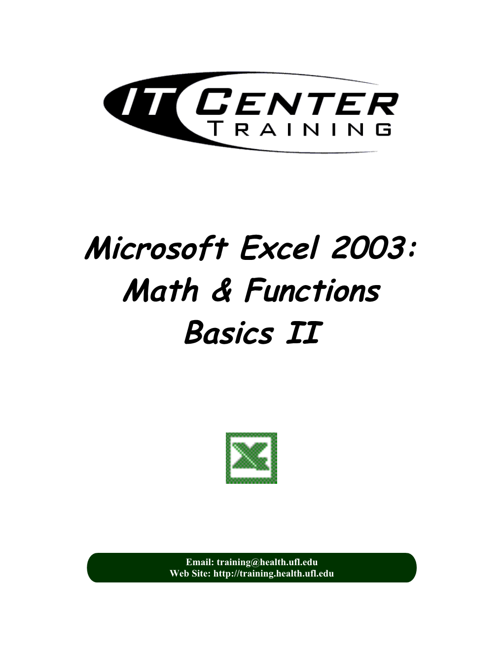 Microsoft Excel 2003: Math and Functions (Basics II)