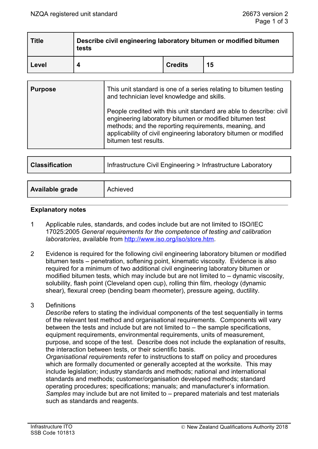 26673 Describe Civil Engineering Laboratory Bitumen Or Modified Bitumen Tests