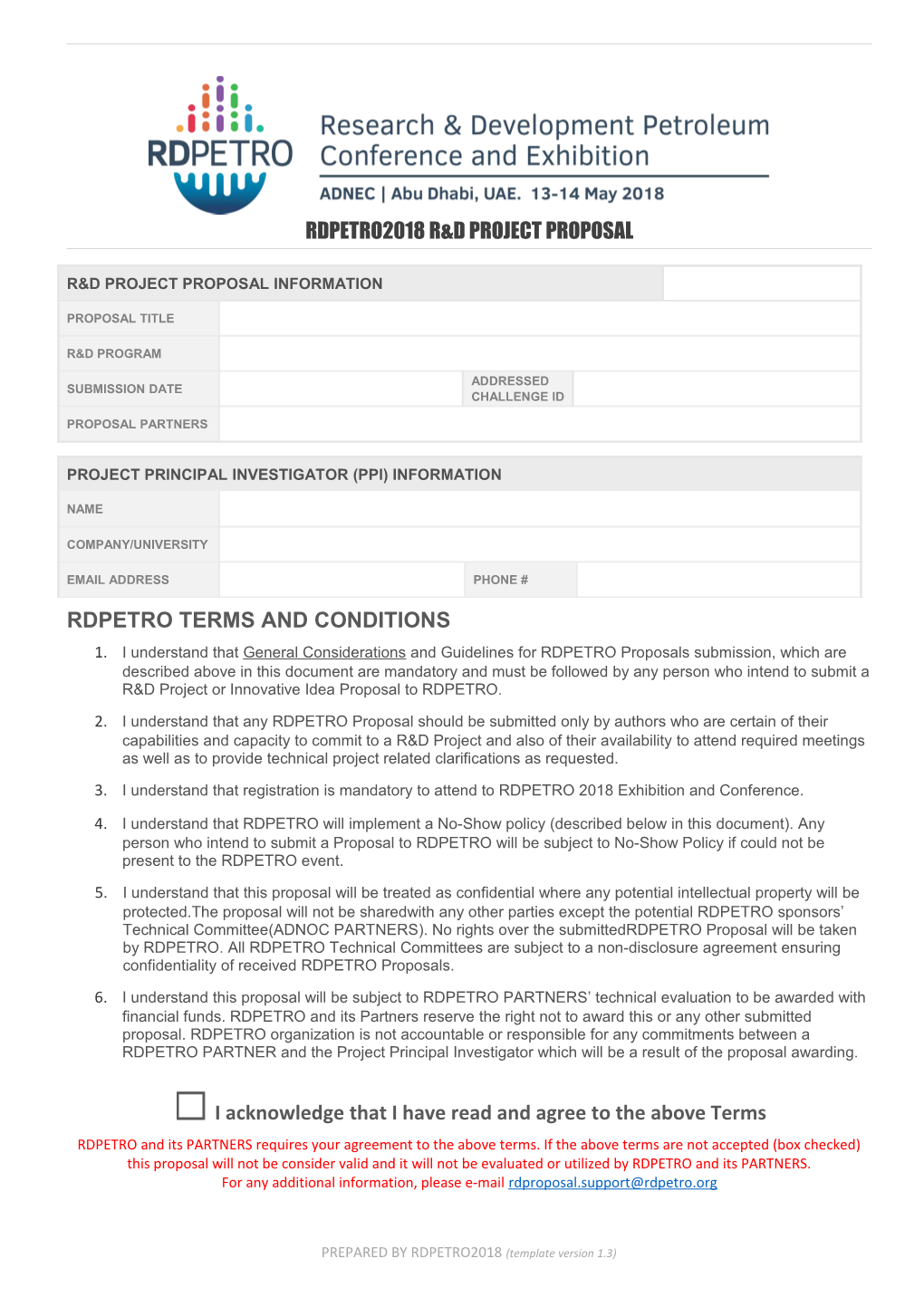 Rdpetro Terms and Conditions