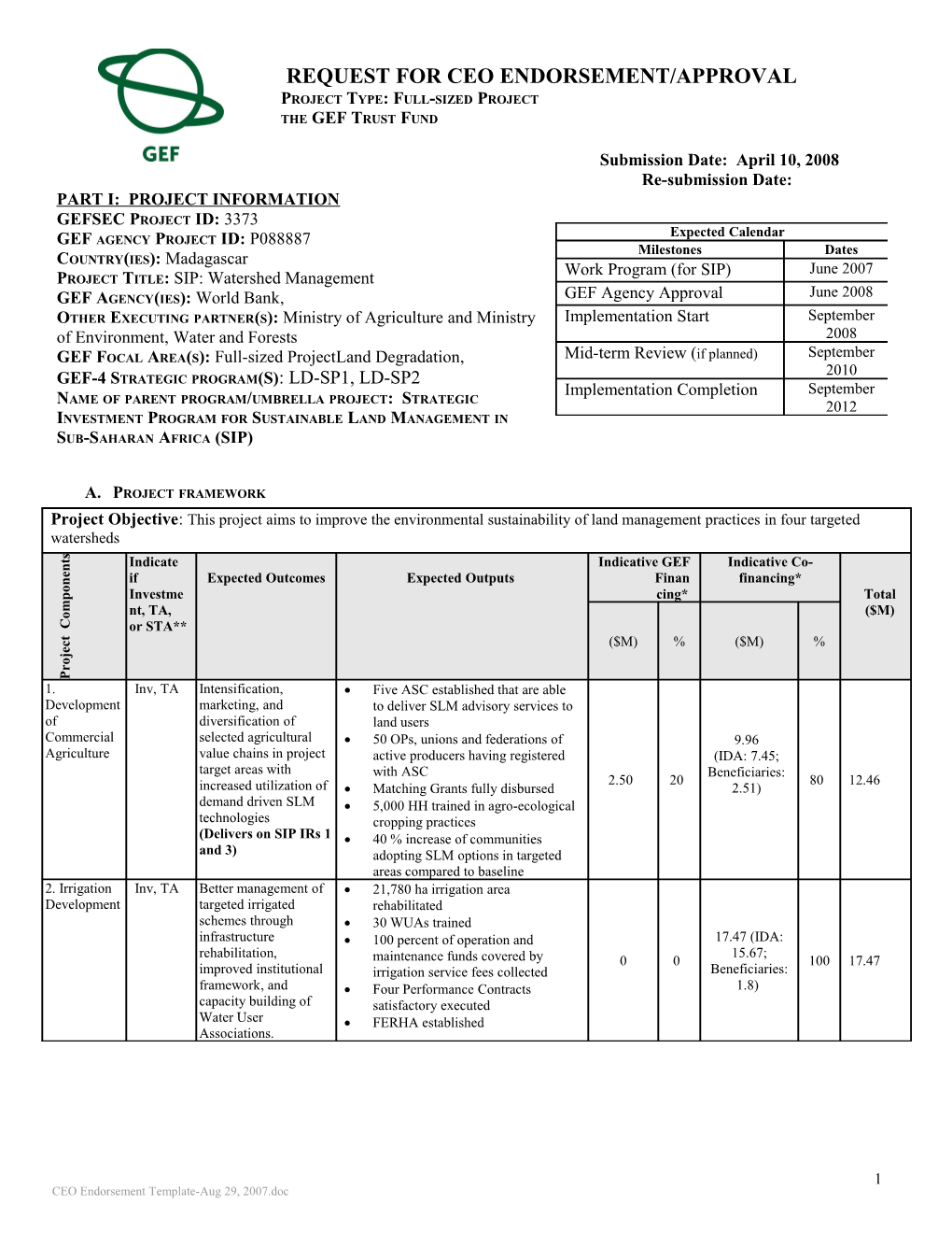 Financing Plan (In Us$) s12