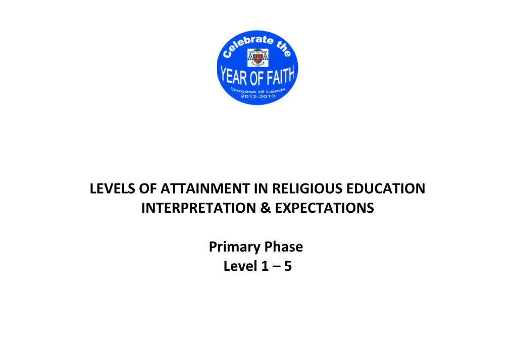 Levels of Attainment in Religious Education