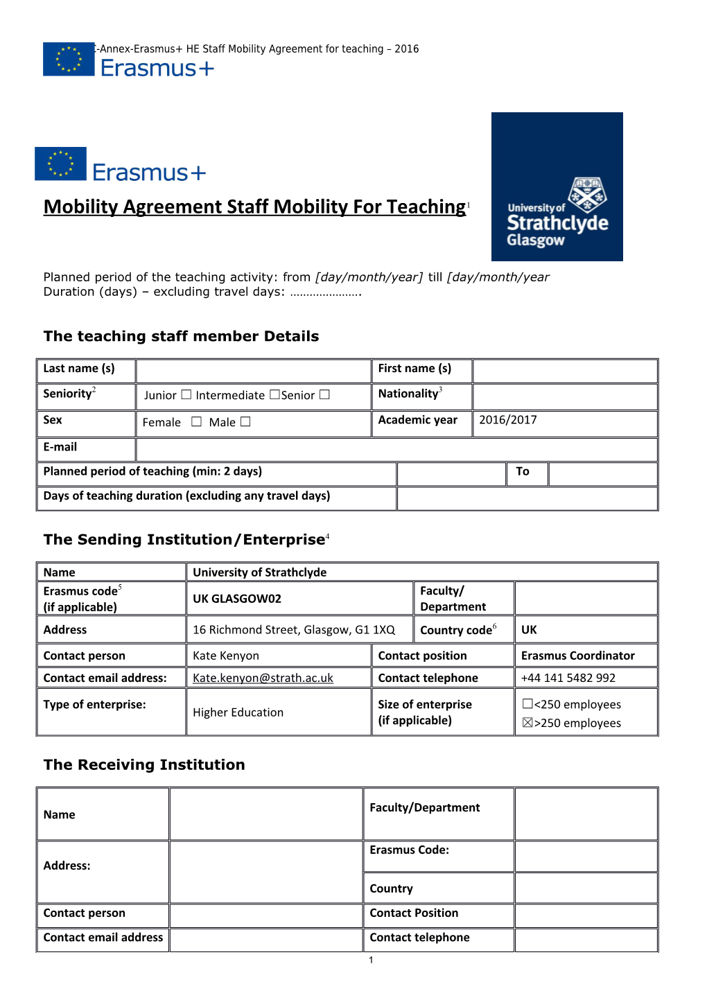 Gfna-II.7-C-Annex-Erasmus+ HE Staff Mobility Agreement for Teaching 2016