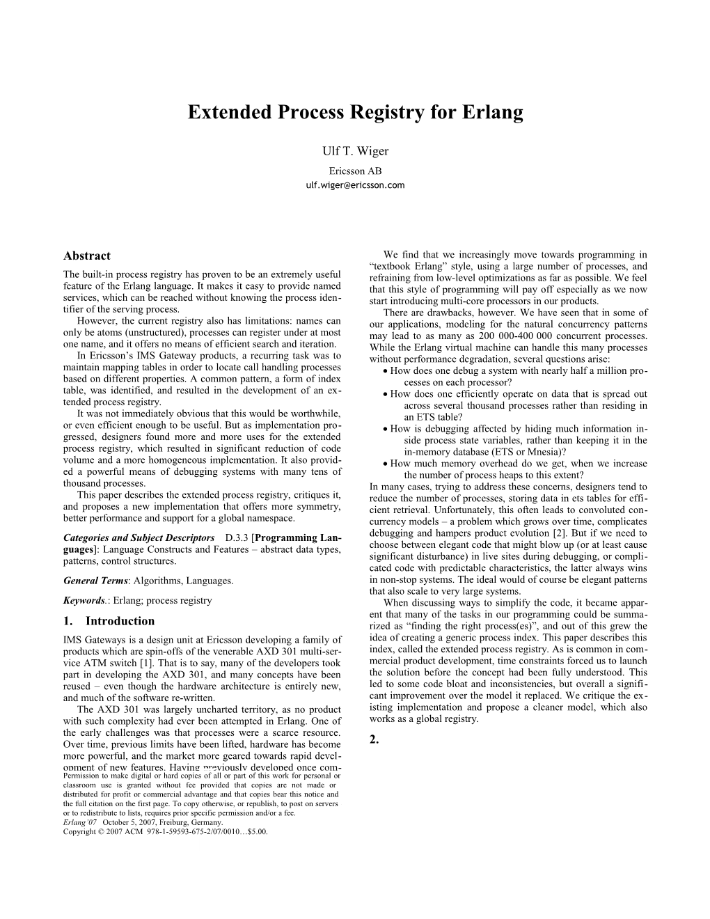 SIGPLAN Conference Proceedings Template