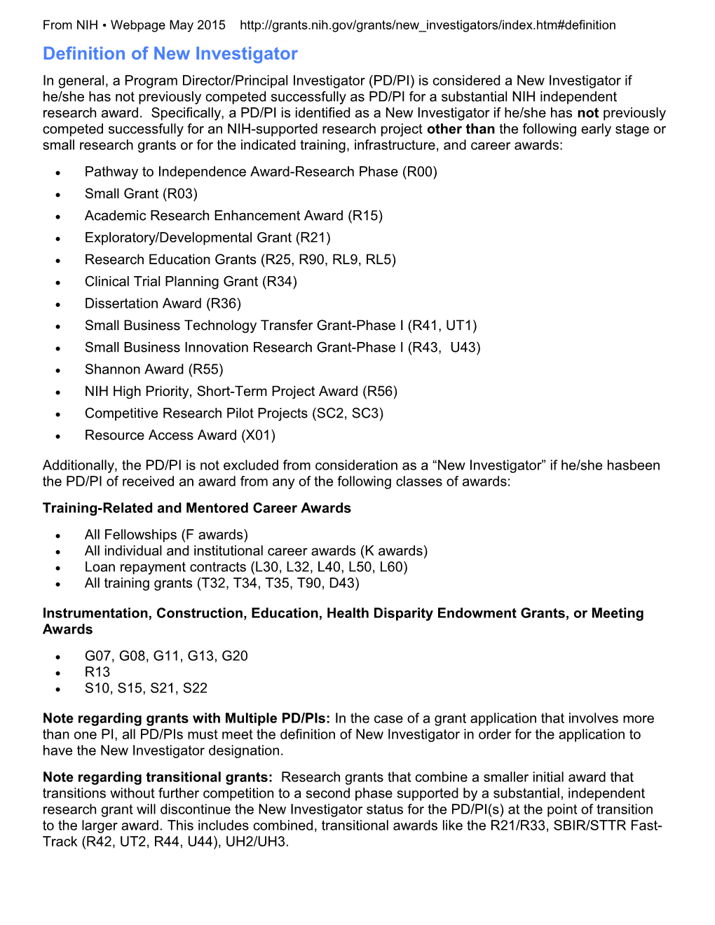 Pathway to Independence Award-Research Phase (R00)