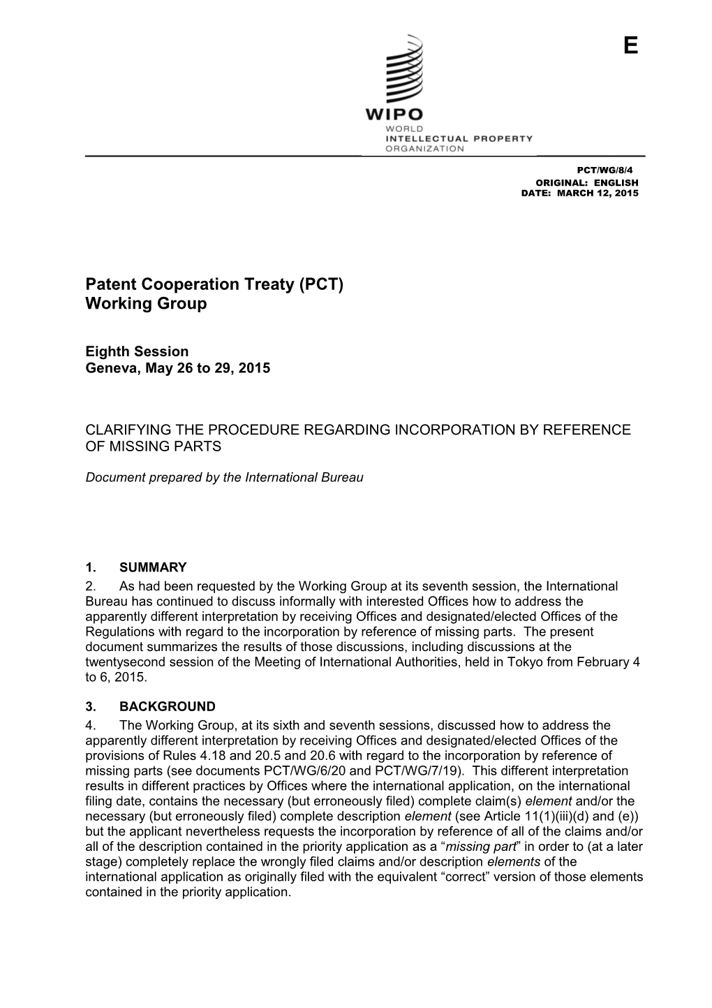 Patent Cooperation Treaty (PCT) s4