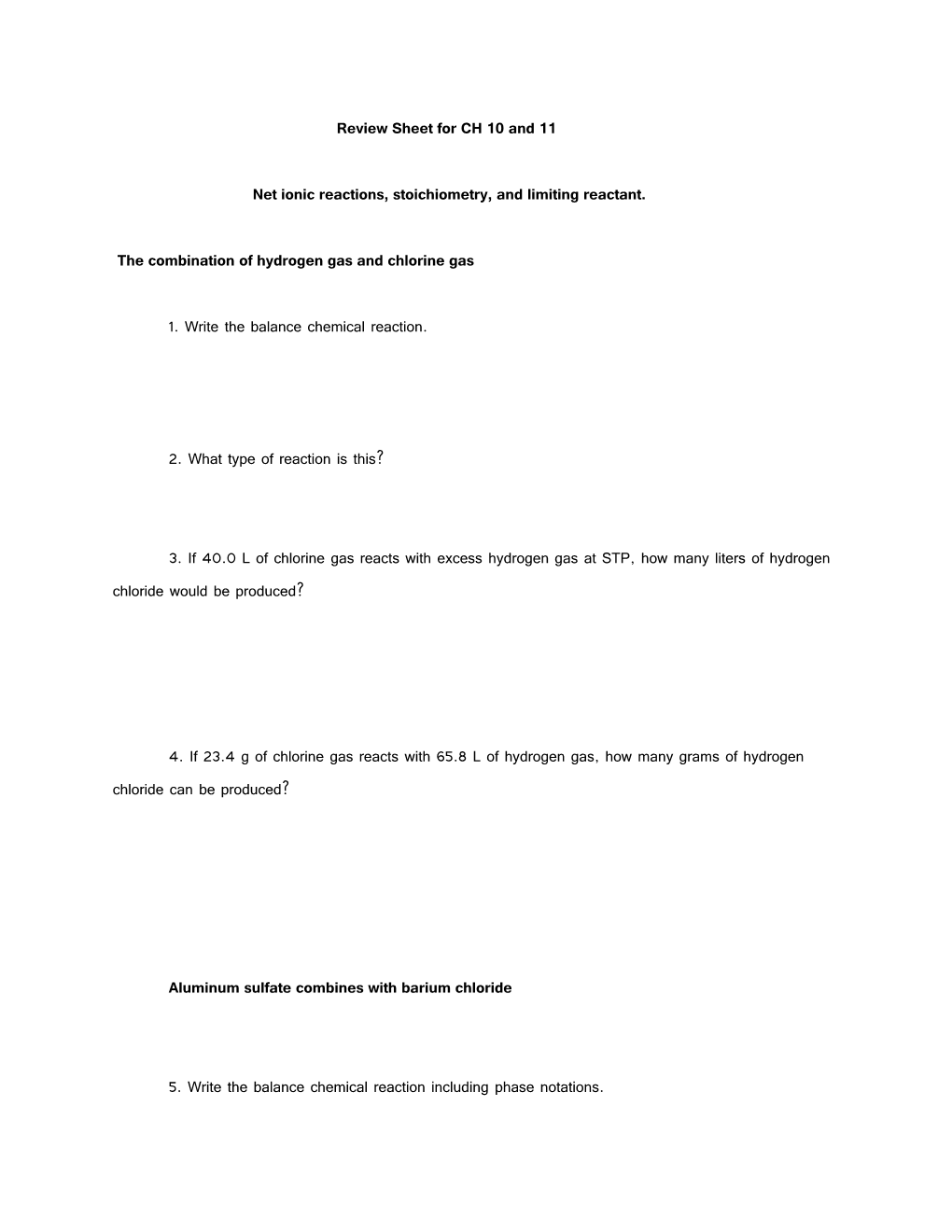 Chapter 8, 9 and 19 Review for Test