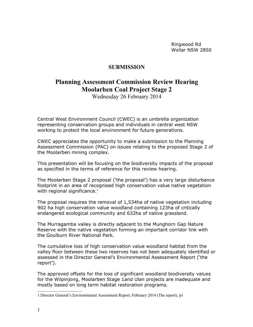 Planning Assessment Commission Review Hearing