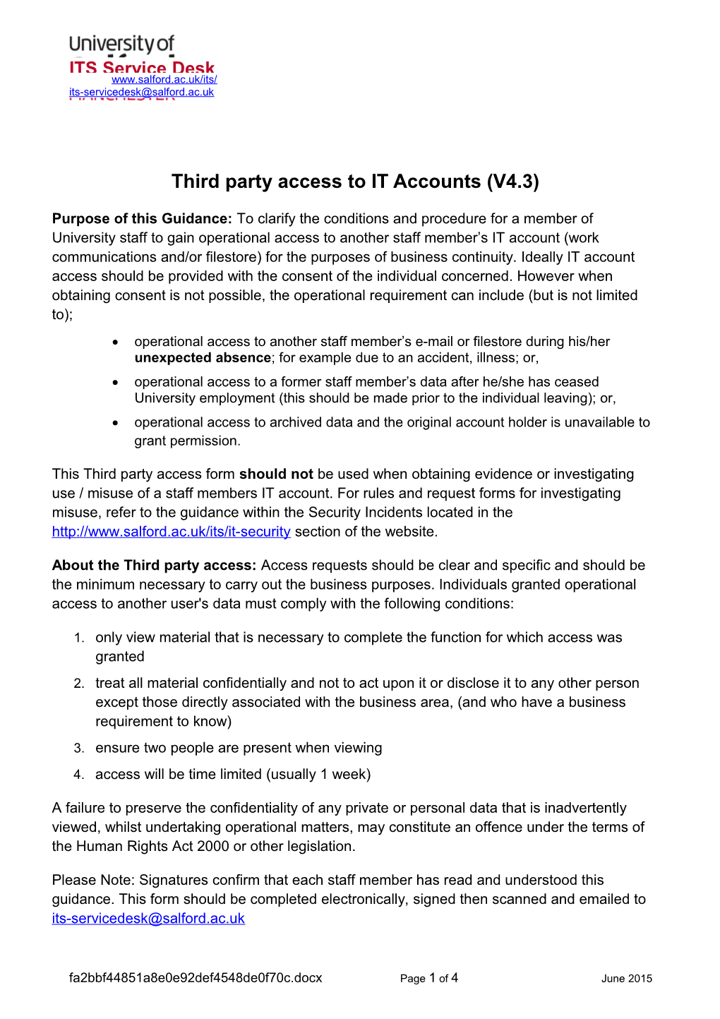 Third Party Access to IT Accounts (V4.3)