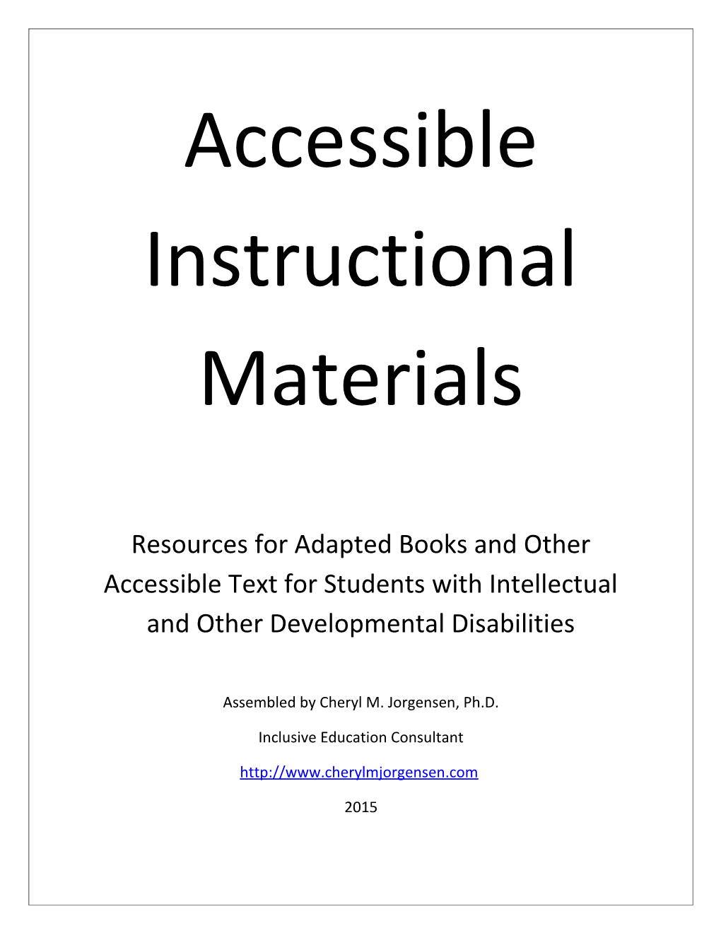 Accessible Instructional Materials