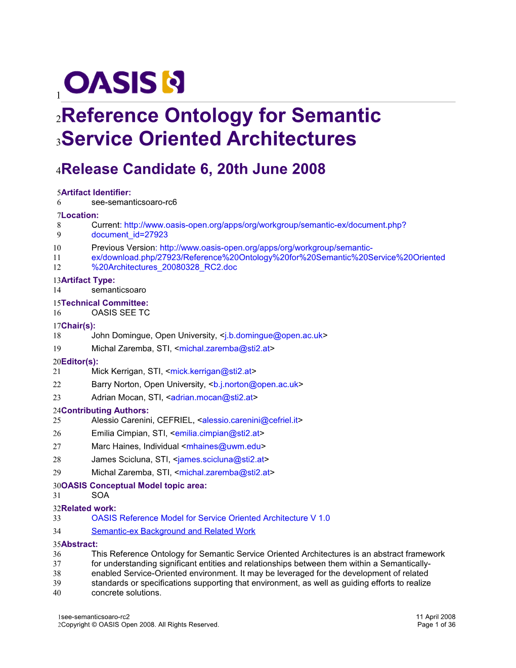 OASIS Specification Template s14
