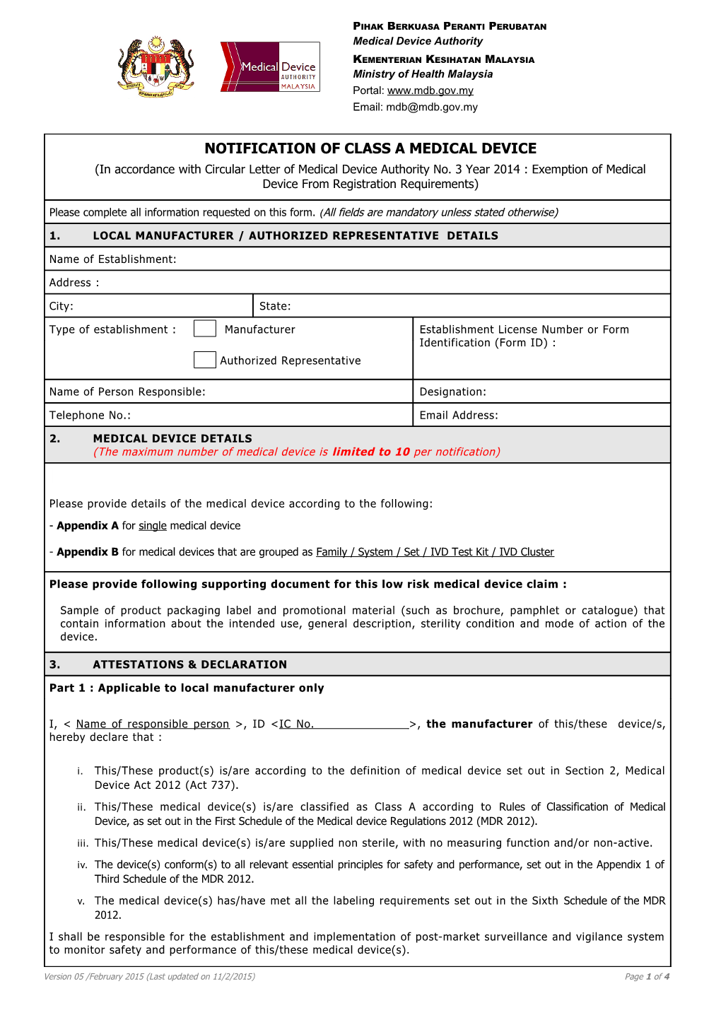 MEDICAL DEVICE DETAILS for SINGLE MEDICAL DEVICE (Repeat As Needed)