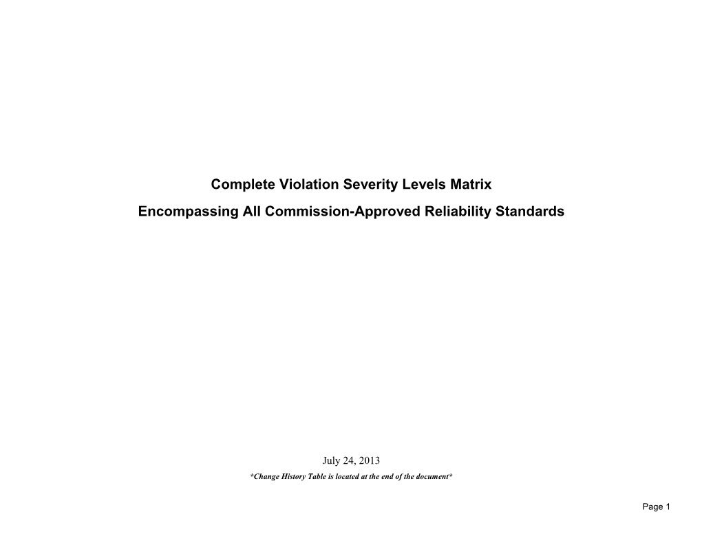 Complete Violation Severity Level Matrix s1