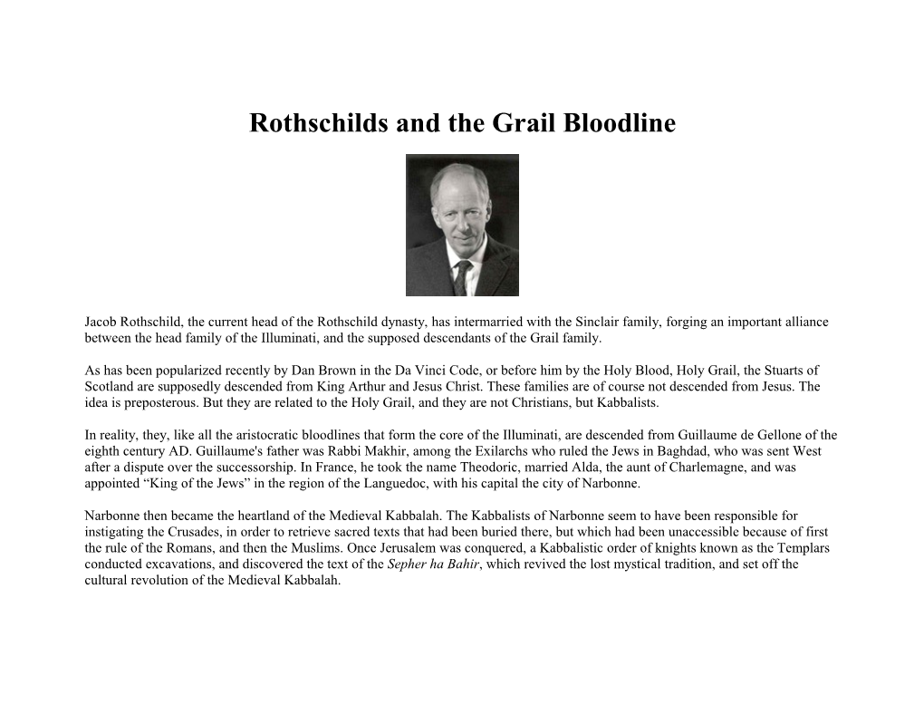 Rothschilds and the Grail Bloodline