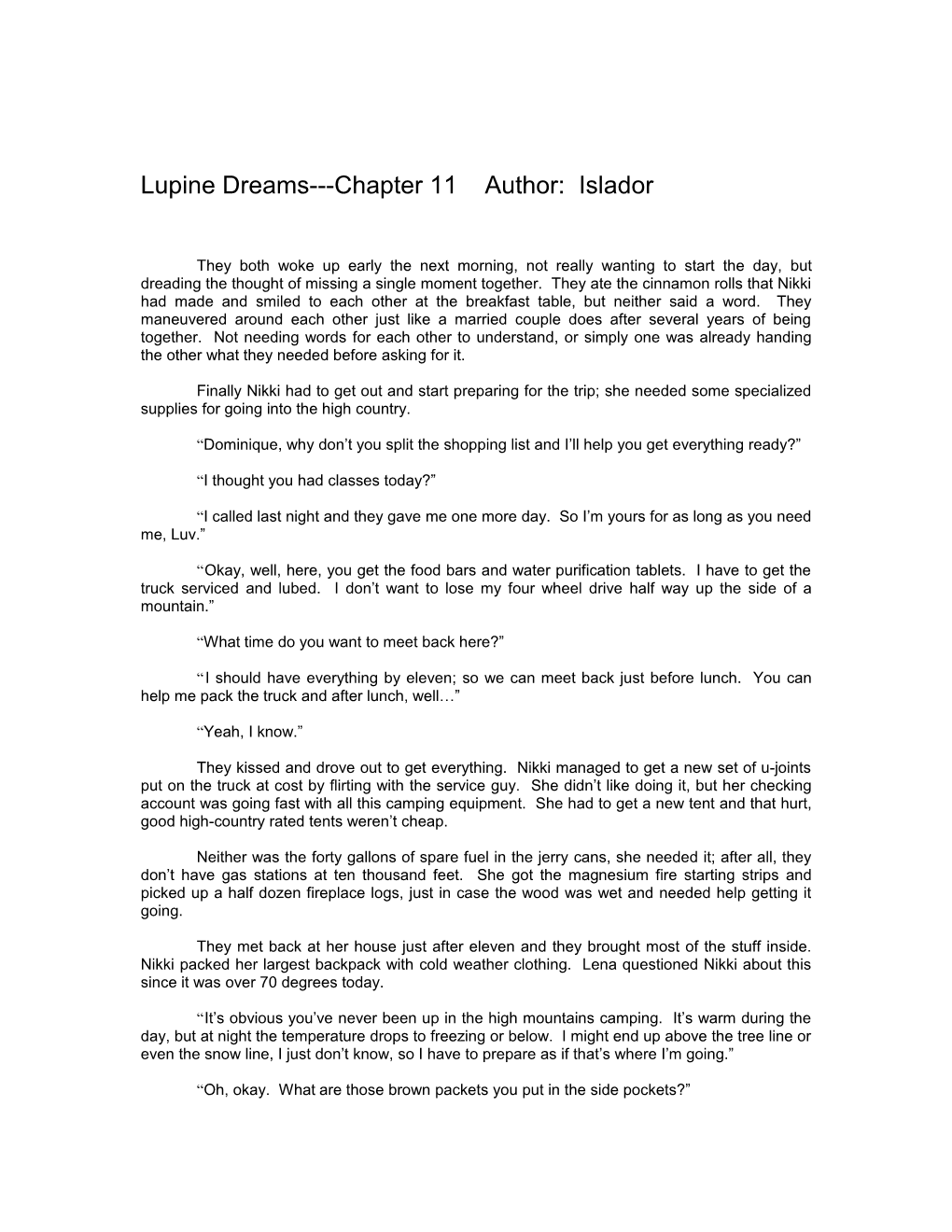 Lupine Dreams Chapter 11-Rev