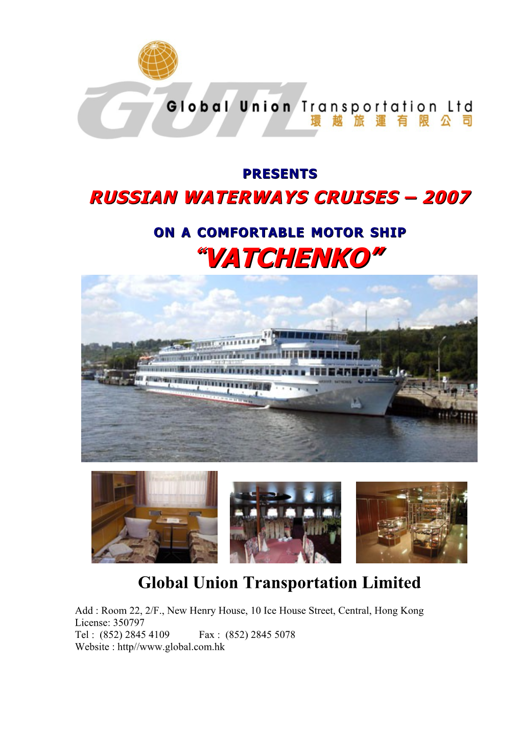 Russian Waterways Cruises 2007