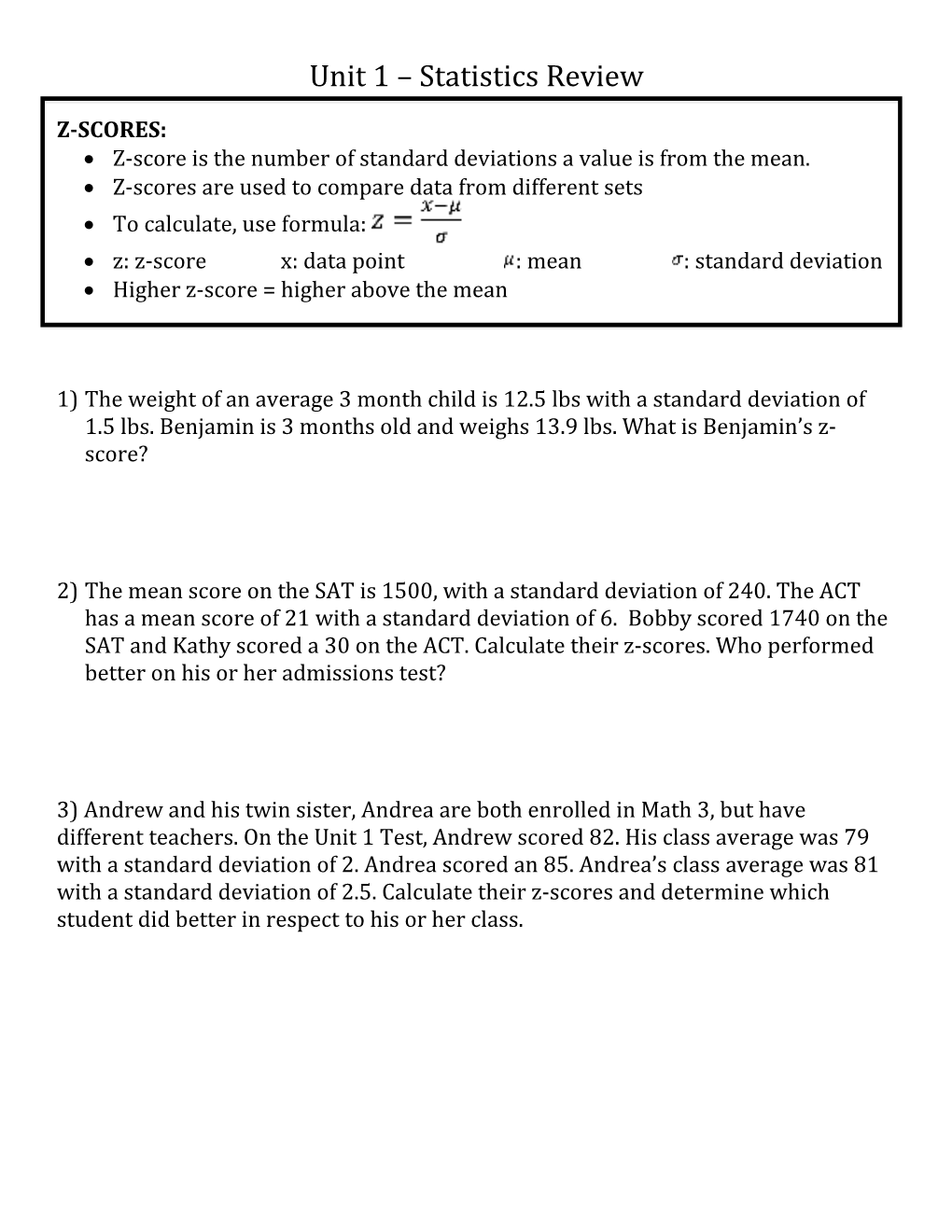 Z-Score Is the Number of Standard Deviations a Value Is from the Mean