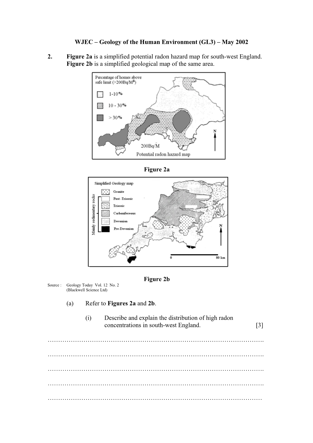 Figure 2A Is A Simplified Geological Map Of South West England