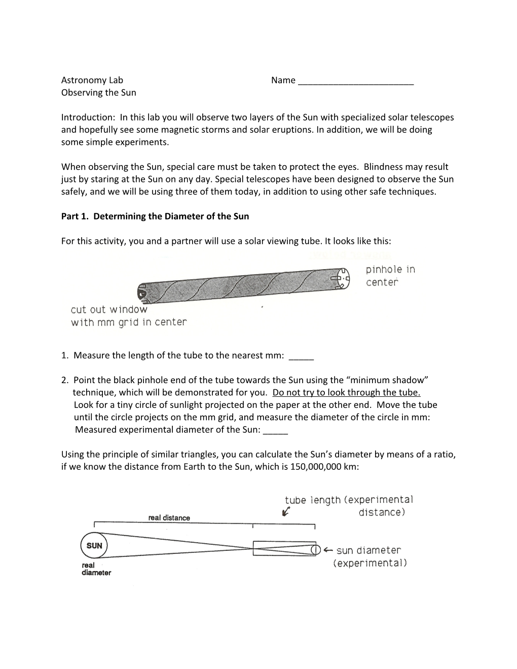 Astronomy Review Sheet