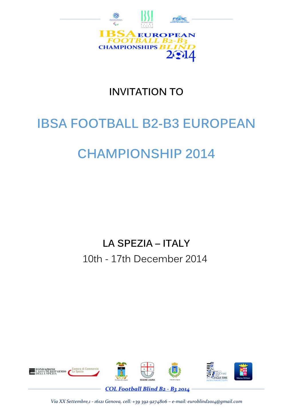 Ibsa Football B2-B3 European Championship 2014