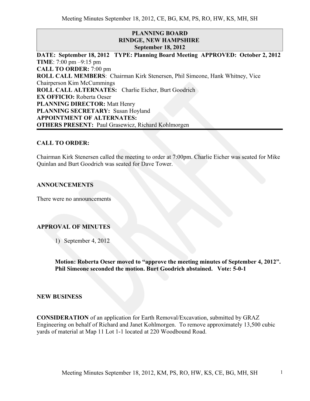 Planning Board Minutes s1