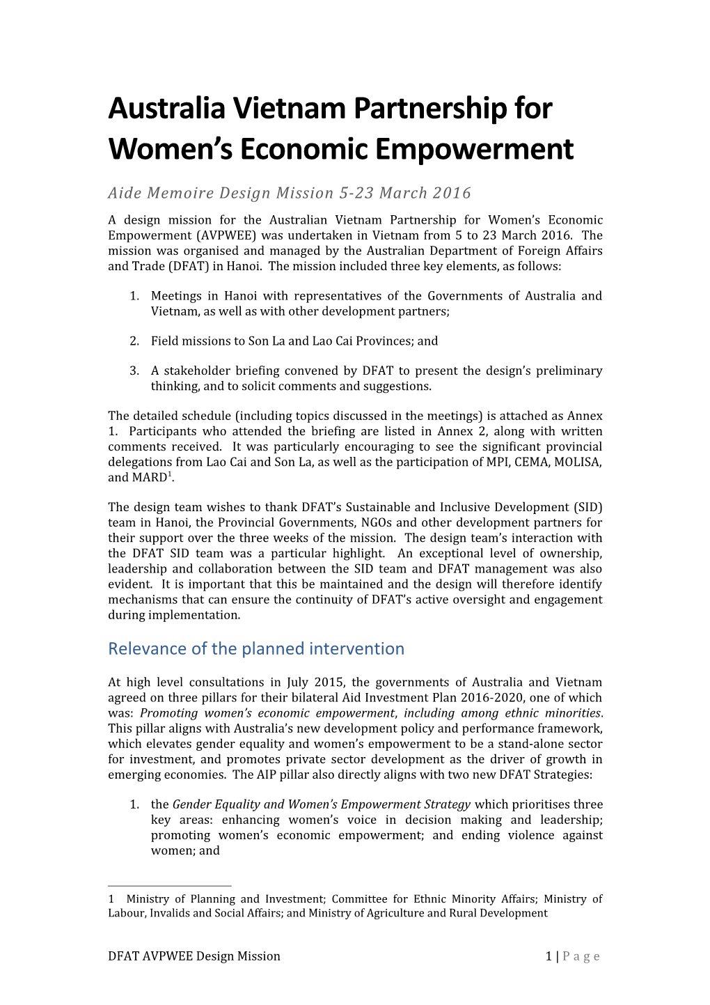 Australia Vietnam Partnership for Women S Economic Empowerment