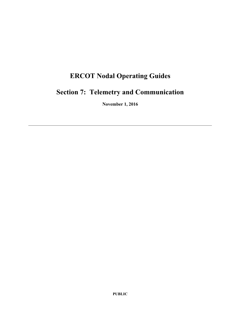 ERCOT Real Time Operational Metering and Communication